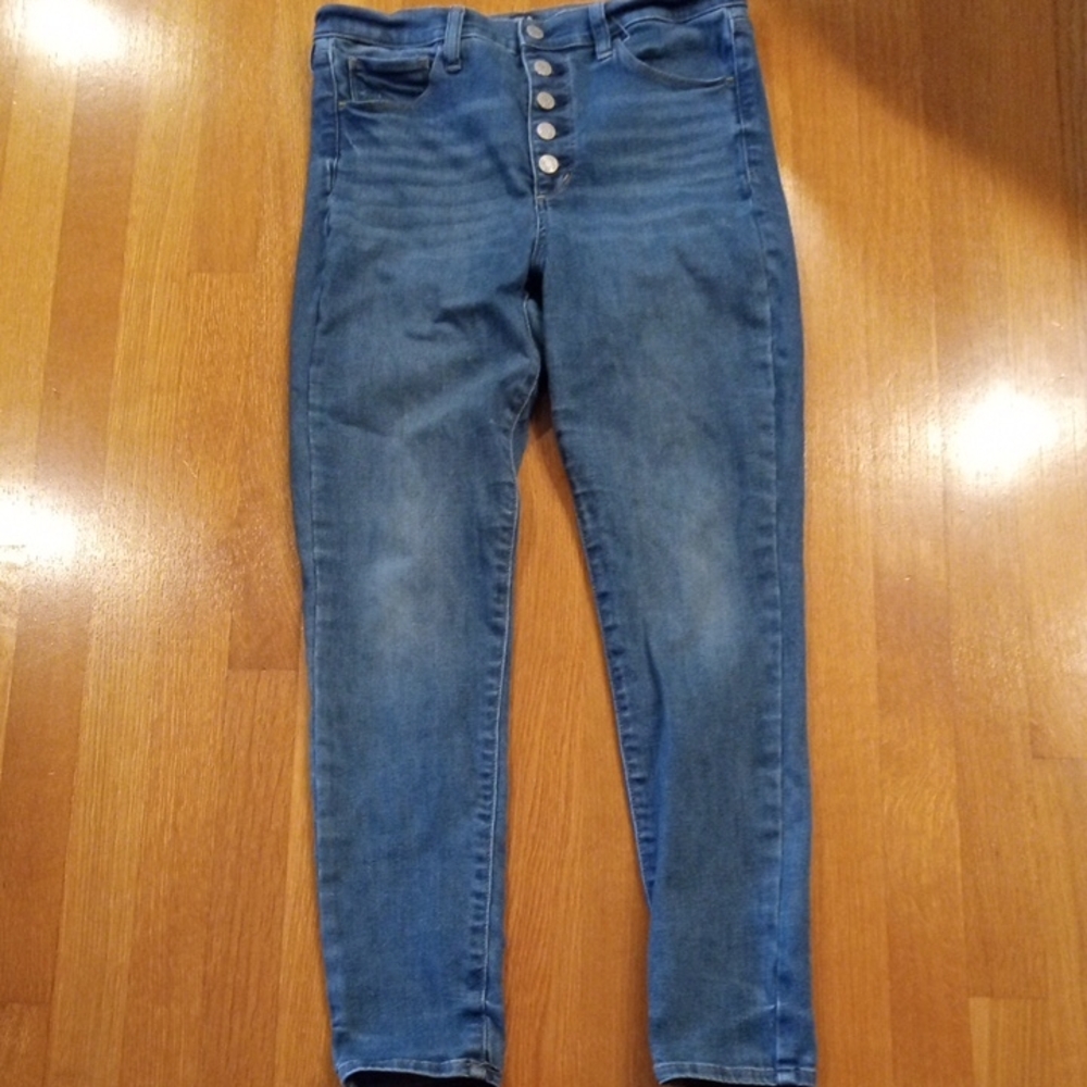 Gap Hi Rise Casual Y2K Women's Buttonfly Jegging Jeans, 10/30 Regular